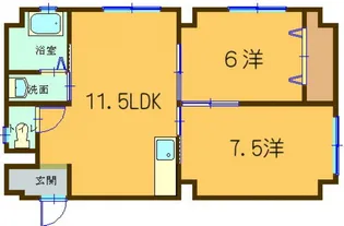 林ビル【102号室号室】の間取り