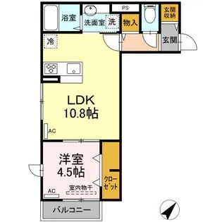 DーROOM高須【2階】の間取り