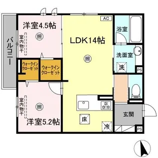 サンコートHIKARI【1階】の間取り