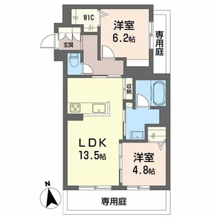 広島県広島市安佐南区高取南1丁目【マンション】の間取り