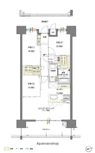 広島県広島市安佐南区中筋1丁目【マンション】の間取り