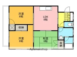 広島県広島市南区向洋新町3丁目【マンション】の間取り