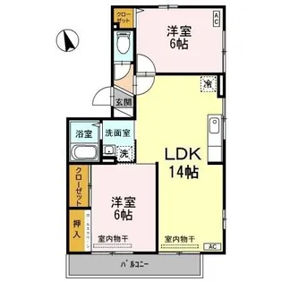 セゾン高取北弐番館【2階】の間取り