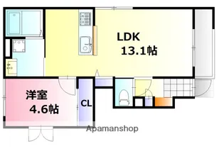 広島県広島市東区牛田新町3丁目【アパート】の間取り