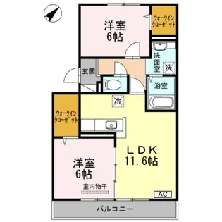 ファイブ スリー【2階】の間取り