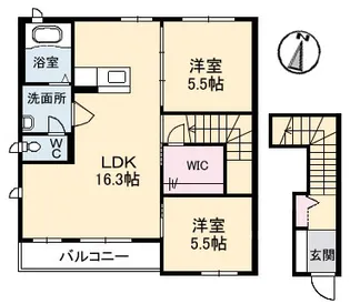 広島県広島市安佐北区口田南7丁目【アパート】の間取り