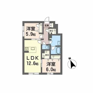 広島県広島市安佐南区伴中央4丁目【マンション】の間取り