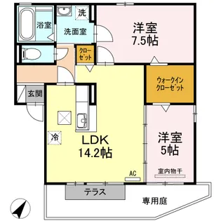 セジュール【1階】の間取り