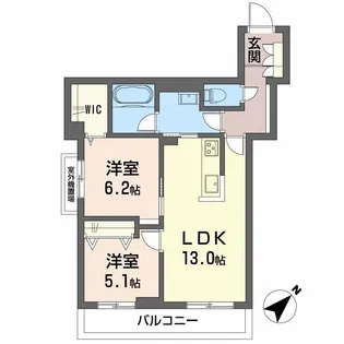 広島県広島市西区古江東町【マンション】の間取り