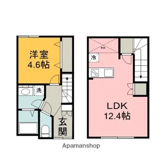 広島県広島市東区矢賀4丁目【テラスハウス】の間取り