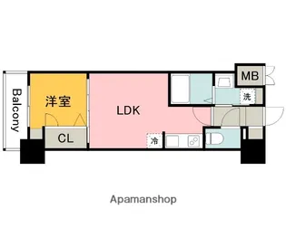 S−RESIDENCE観音公園ALORIA【11階】の間取り