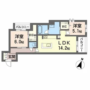 広島県広島市南区東雲本町1丁目【マンション】の間取り