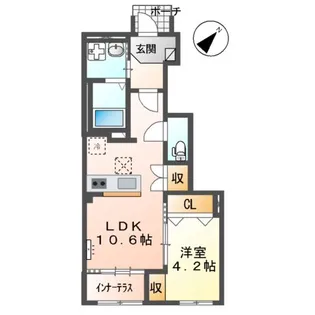 エトワール恵島【1階】の間取り