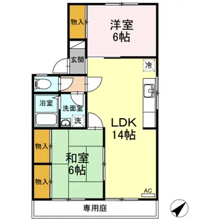 クレエルK A棟【1階】の間取り