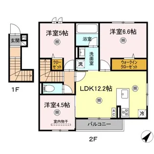 クレール森【2階】の間取り