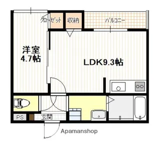 (仮称)天神アパート【1階】の間取り