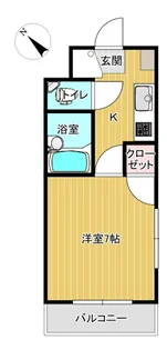 フルリール宮島口【205号室号室】の間取り