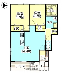 アルクス長束【1階】の間取り
