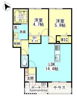 アルクス長束【1階】の間取り