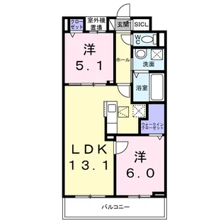 サンリットⅡ【1階】の間取り
