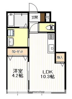 クロッカス落合南【1階】の間取り
