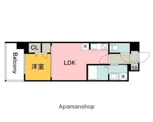 S−RESIDENCE東千田公園ALESIA【9階】の間取り