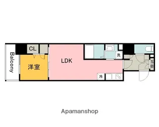 S−RESIDENCE東千田公園ALESIA【9階】の間取り