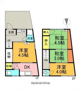 山口アパート【1階】の間取り