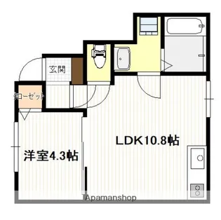 ギア5宮島口【1階】の間取り