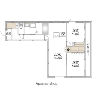 へーベルメゾン幹【3階】の間取り