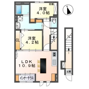 仮)スイートモダン船越【201号室】の間取り