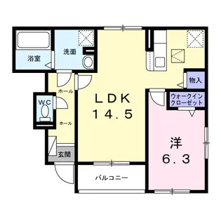 ブロッサム プラム館【1階】の間取り
