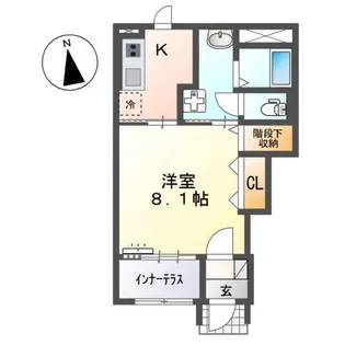 仮)スターテラスⅡ五日市中央【1階】の間取り