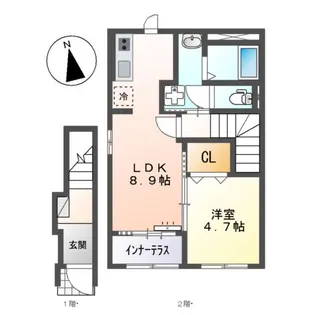 仮)スターテラスⅡ五日市中央【2階】の間取り