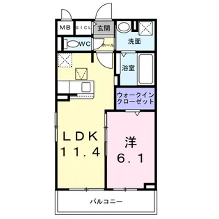 サザンエステート中須【1階】の間取り