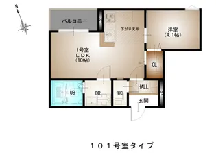 REGALESTーE(旧RE 船越)【101号室号室】の間取り