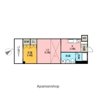 広島県広島市東区山根町【マンション】の間取り