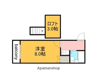 広島県広島市佐伯区坪井1丁目【アパート】の間取り