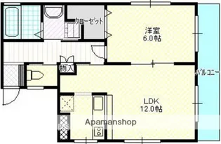 広島県広島市西区中広町1丁目【マンション】の間取り