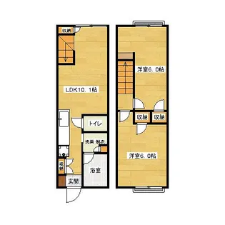 広島県広島市安佐南区大塚東2丁目【アパート】の間取り