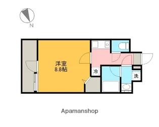 AZURE(アズール)幟町【8階】の間取り