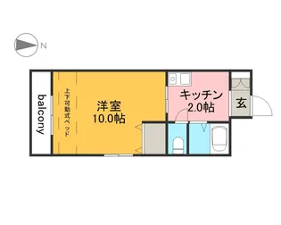 広島県広島市中区千田町2丁目【マンション】の間取り