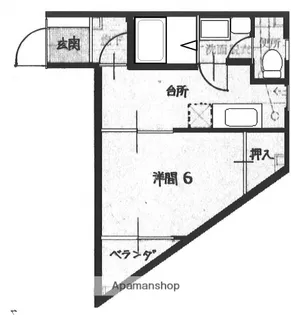 広島県広島市中区千田町2丁目【マンション】の間取り