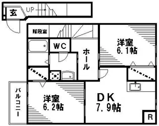 グレイスフルホームB【2階】の間取り