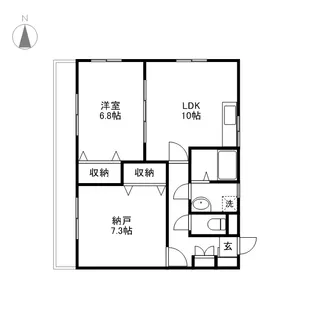 クレストール【1階】の間取り