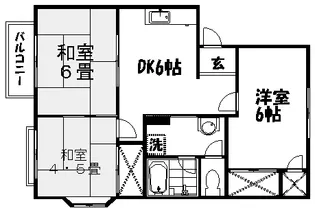 エルディム落合南B【1階】の間取り