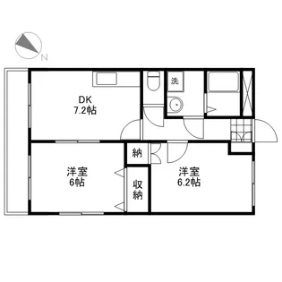 ジューエイハイツ【2階】の間取り