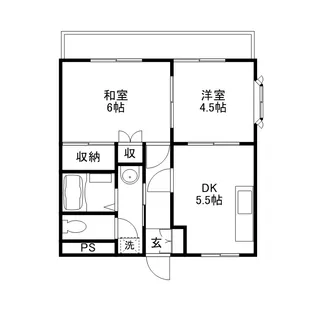 アスパラ館【00203号室】の間取り