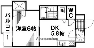SINCER(シンシア)舟入【4階】の間取り
