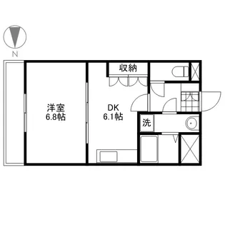 RIVERSIDE COURT【3階】の間取り